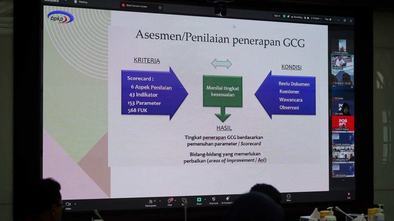 Entry Meeting Assessment Penerapan GCG Tahun 2025. Cilaki, 16 September 20252
