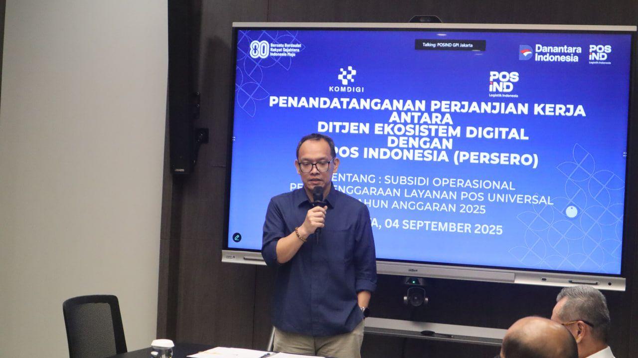 Signing PKS LPU antara Komdigi & PosIND. GPI Jakarta 04 September 20252