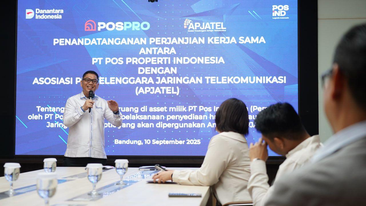 Penandatanganan Perjanjian Kerjasama Antara POSPRO dengan APJATEL. Cilaki, 10 September 20255
