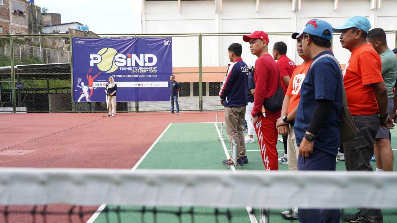 Pembukaan Turnamen Tennis Piala Dirut PosIND 2025. ULBI, 19 September 20255