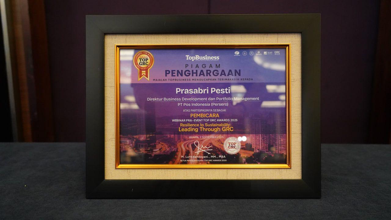 Top GRC Award 2025. Hotel Raffles Jakarta, 8 September 20255