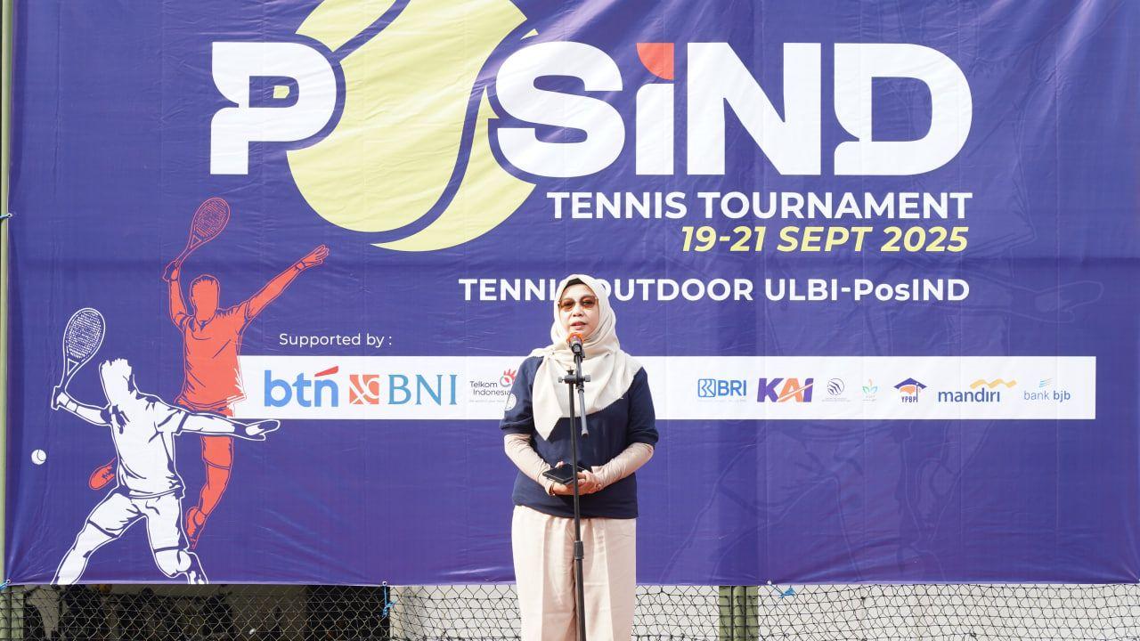 Pembukaan Turnamen Tennis Piala Dirut PosIND 2025. ULBI, 19 September 20256