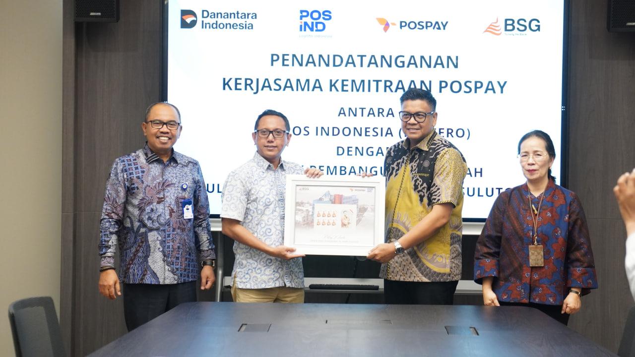 Penandatanganan Kerjasama Kemitraan Host To Host antara PT Pos Indonesia (Persero) dengan PT Bank Pembangunan Daerah Sulawesi Utara dan Gorontalo (BSG).  Jakarta, 24 September 20255