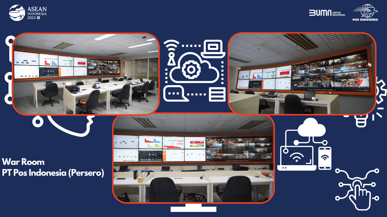 Foto ruang war room logistik