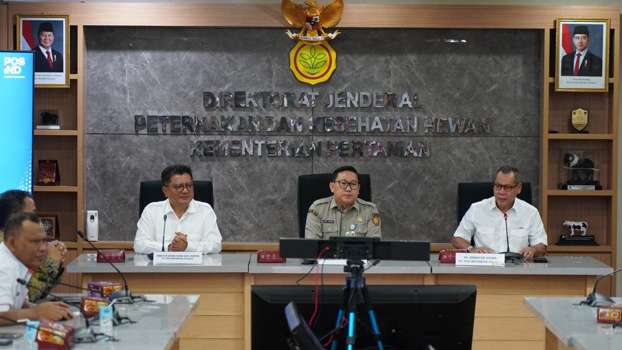 Penandatanganan Nota Kesepahaman Ditjen Peternakan dan Kesehatan Hewan Kementerian Pertanian RI dengan PosIND. Jakarta 11 September 2025