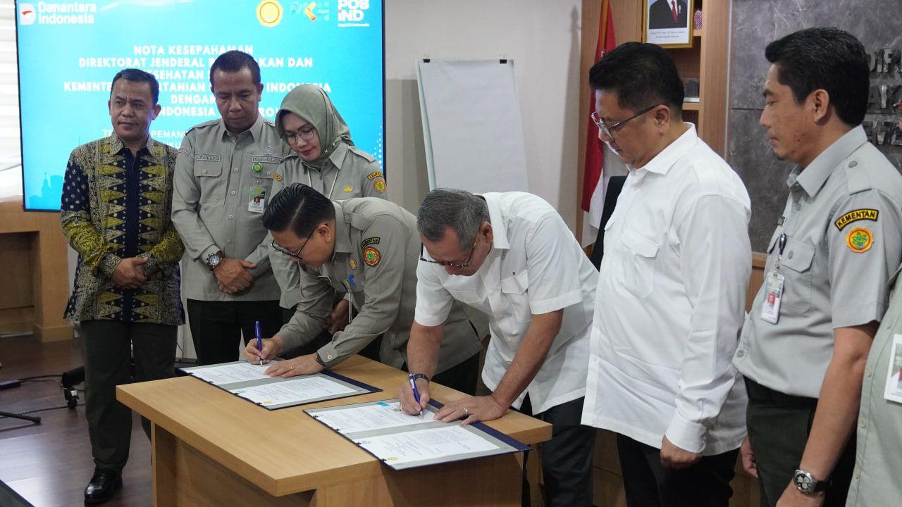 Penandatanganan Nota Kesepahaman Ditjen Peternakan dan Kesehatan Hewan Kementerian Pertanian RI dengan PosIND. Jakarta 11 September 20256