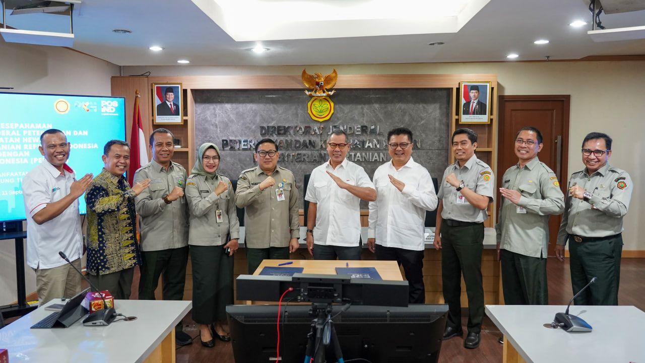 Penandatanganan Nota Kesepahaman Ditjen Peternakan dan Kesehatan Hewan Kementerian Pertanian RI dengan PosIND. Jakarta 11 September 20257