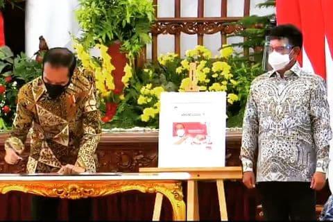 Gallery Photo 26 Februari 2021. Peluncuran Prangko Seri Vaksinasi Covid-19, di Istana Merdeka Jakarta