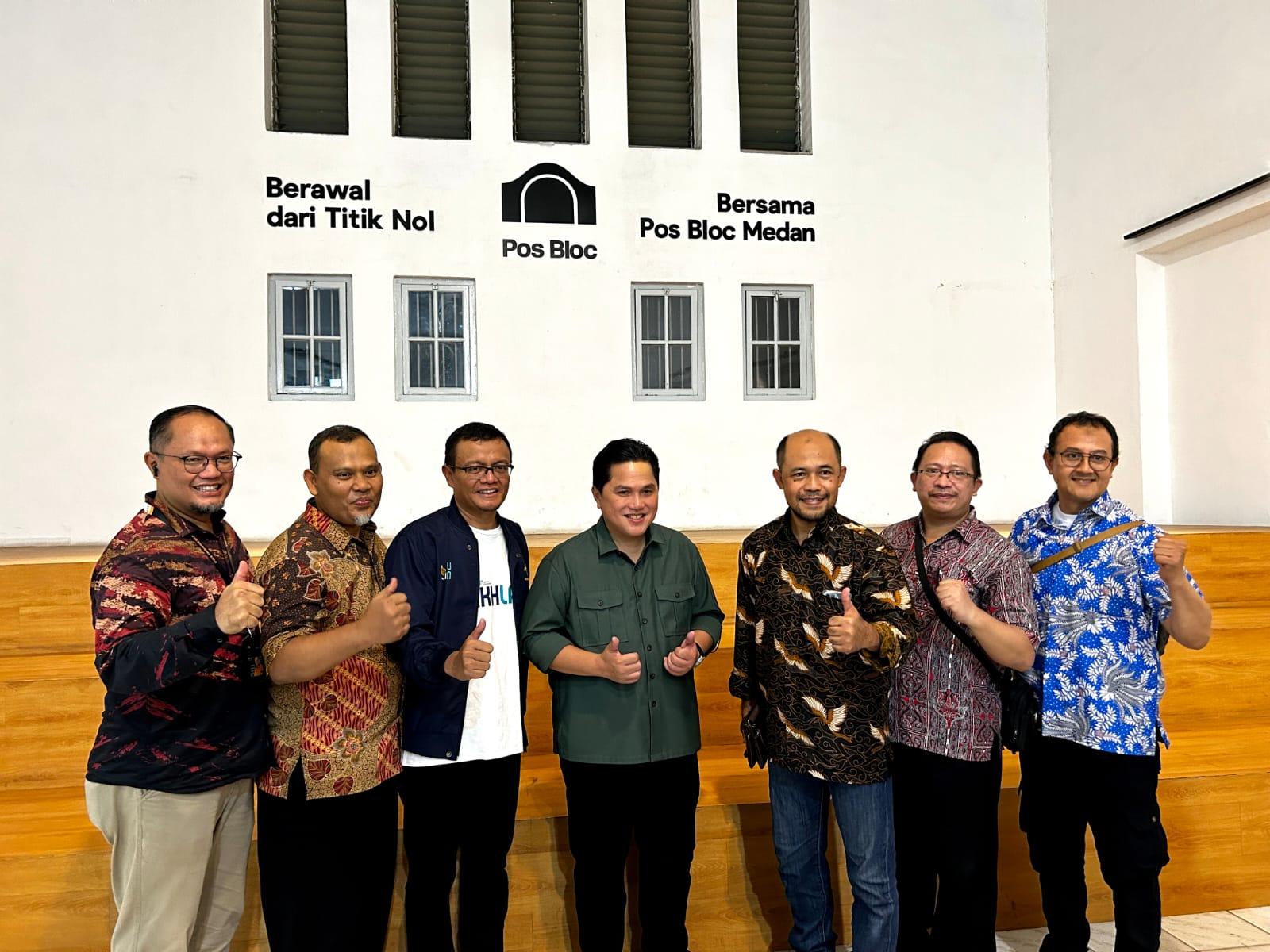 Thumbnail News Kunjungi Pos Bloc Medan, Menteri BUMN Erick Thohir Beri Beberapa Masukan