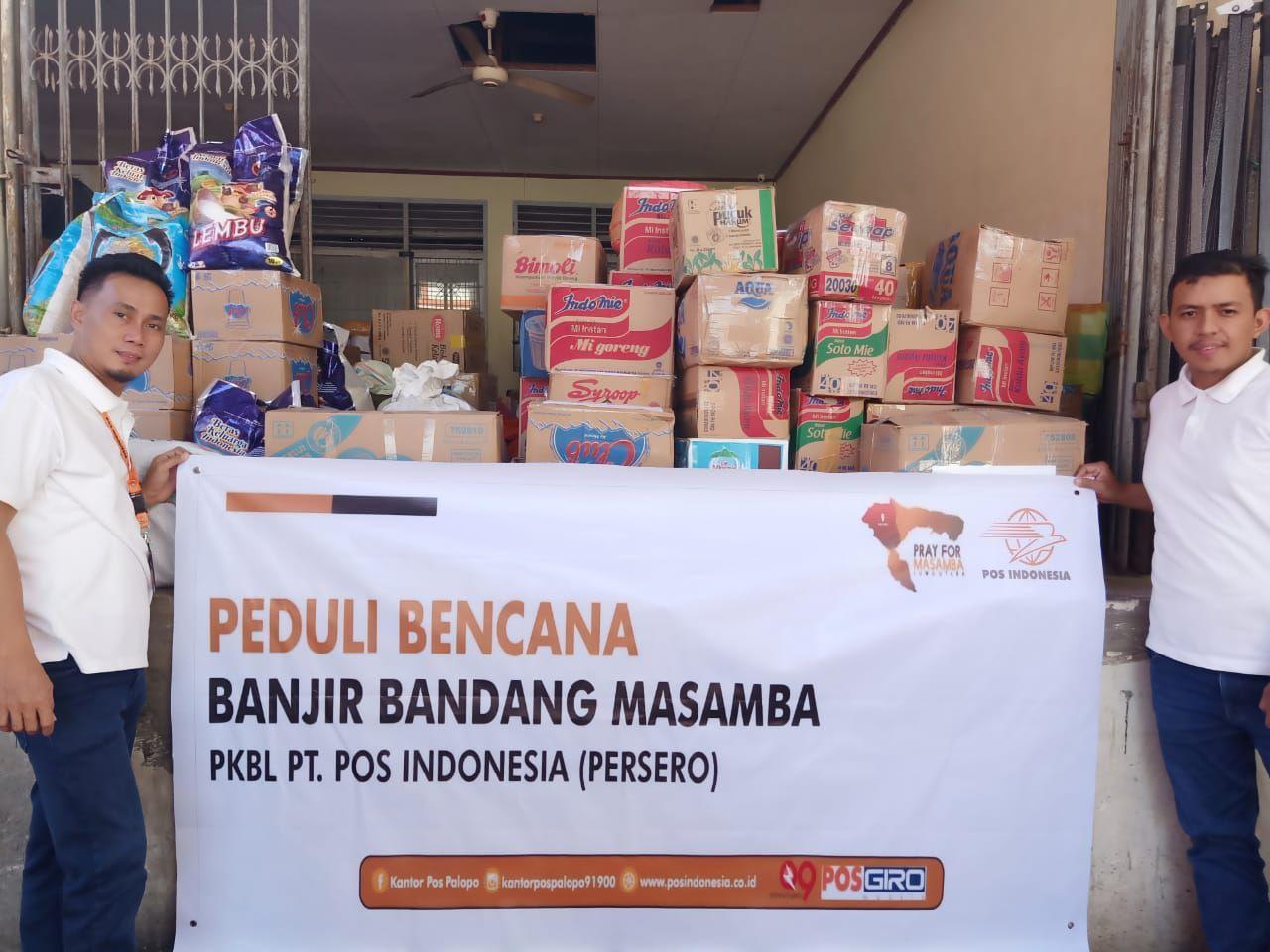 Thumbnail News Peduli Bencana Banjir Luwu Utara, Pos Indonesia Serahkan Bantuan