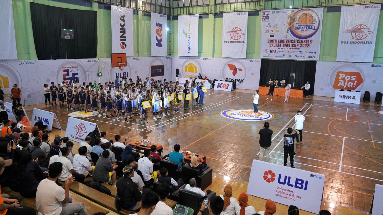 Thumbnail News Pos Indonesia Gelar Turnamen Bola Basket BUMN Klaster Logistik