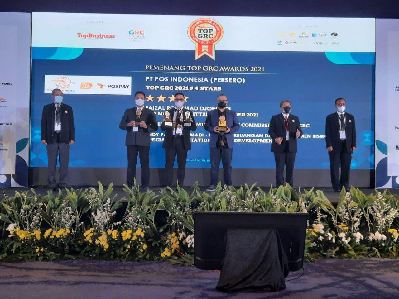 Thumbnail News Pos Indonesia Raih Empat Penghargaan TOP GRC Awards 2021