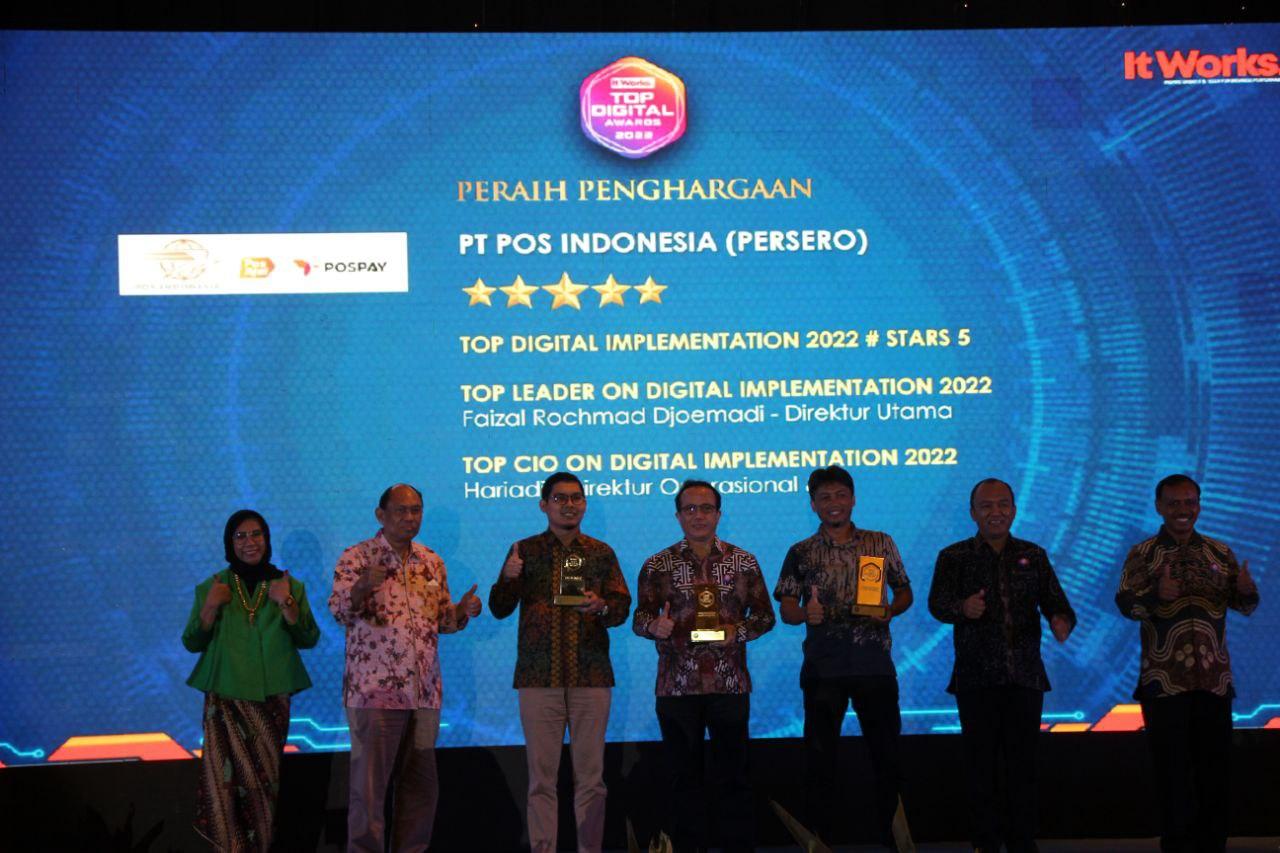 Thumbnail News Pos Indonesia Raih Tiga Penghargaan TOP Digital Awards 2022