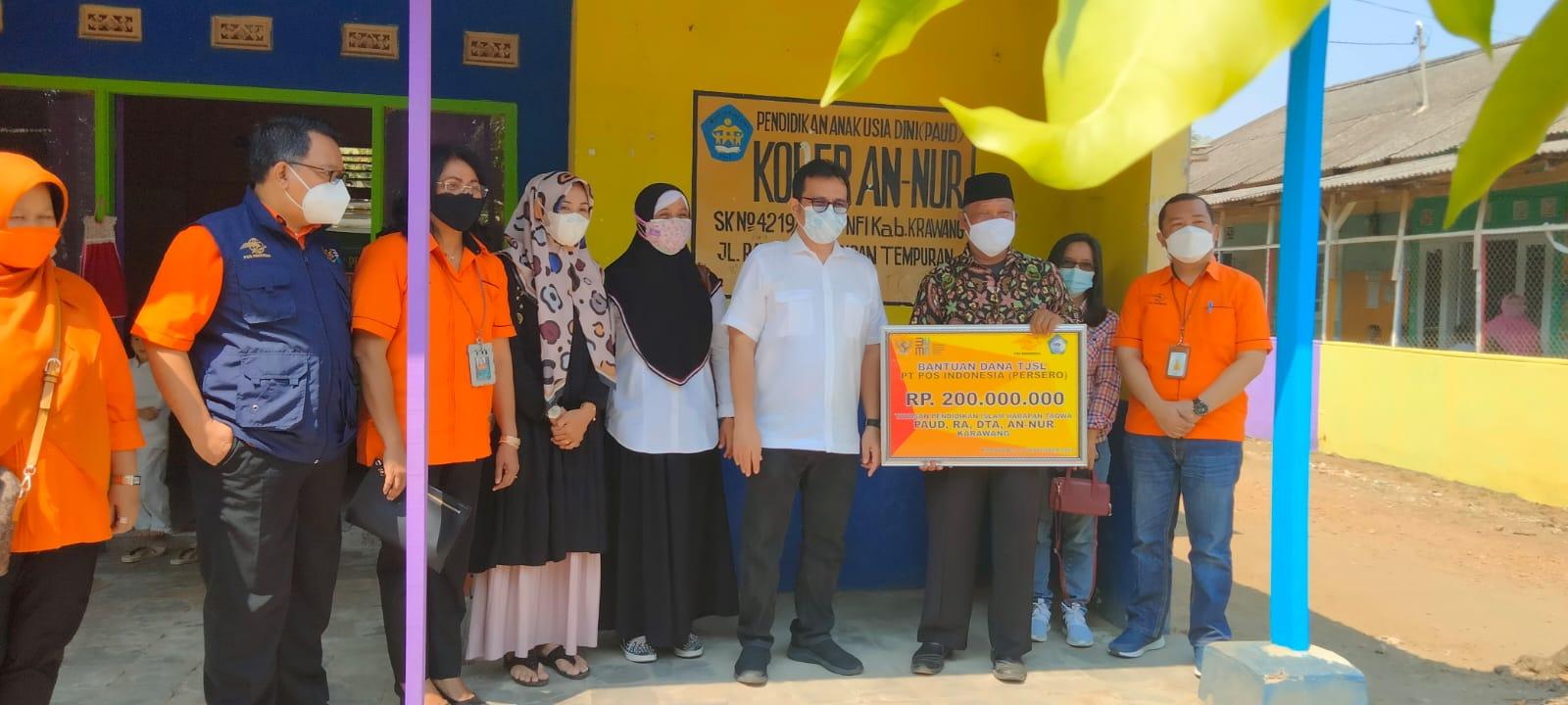Thumbnail News Pos Indonesia Serahkan Bantuan CSR untuk Yayasan Pendidikan Islam An-Nur Karawang